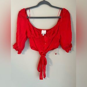 Women’s red crop top